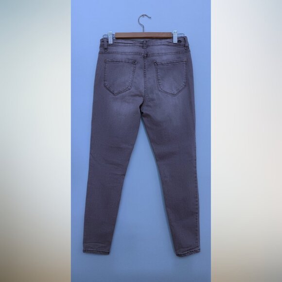 Kensie Jeans Effortless Ankle Mid-Rise Light Gray 8 - Picture 4 of 9